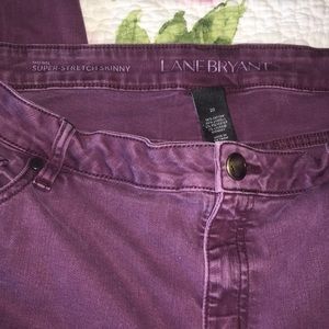 Super Stretch Skinny Jeans In Wine